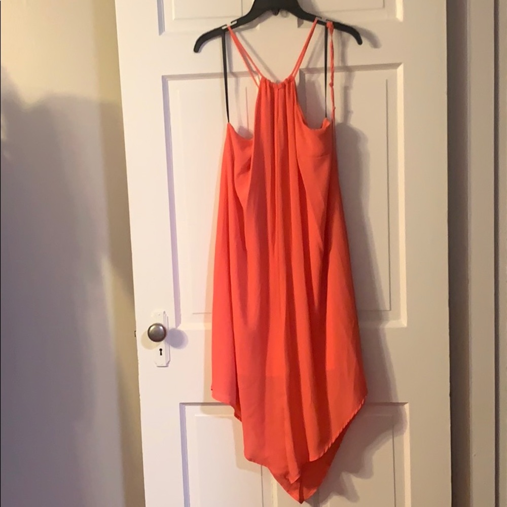 NWOT- Peachy orange strapy dress